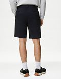 Chino-Shorts mit Stretchanteil und Bundfalte