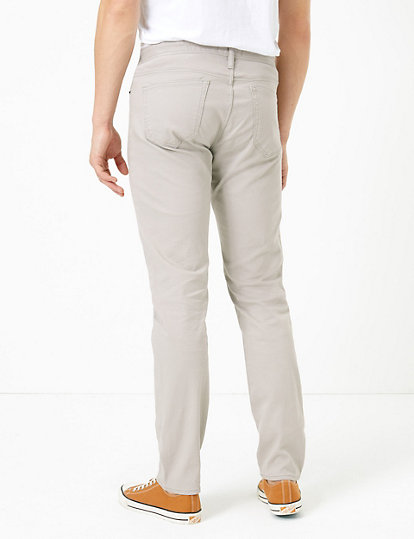 Slim Fit 5 Pocket Textured Trousers