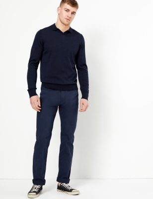 Straight Fit 5 Pocket Stretch Trousers