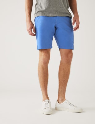 

Mens M&S Collection Stretch Chino Shorts - Bright Blue, Bright Blue