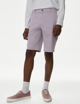 

Mens M&S Collection Stretch Chino Shorts - Lavender, Lavender