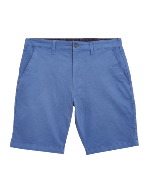 

Mens M&S Collection Stretch Chino Shorts - Mid Blue, Mid Blue