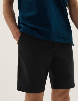 

Mens M&S Collection Stretch Chino Shorts - Black, Black