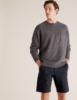 

M&S Collection Pack de 2 chinos cortos elásticosMens - Midnight Navy, Midnight Navy