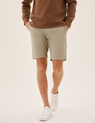 

Mens M&S Collection 2 er-Pack Chino-Shorts mit Stretch - Stone/Navy, Stone/Navy