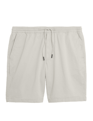 

M&S Collection Pantalón corto de algodón con cintura elásticaMens - Light Stone, Light Stone