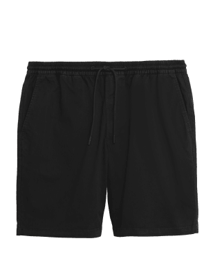 

M&S Collection Pantalón corto de algodón con cintura elásticaMens - Black, Black
