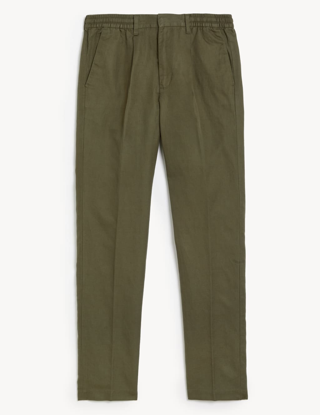 Tapered Fit Linen Blend Trousers image 2