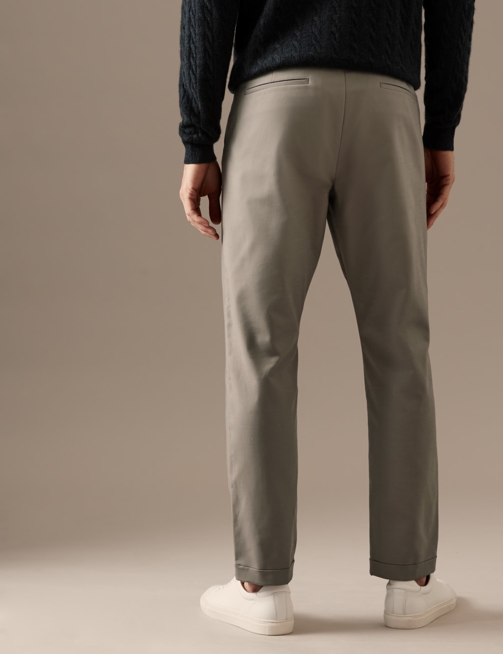 Tapered Fit Single Pleat Trousers image 3