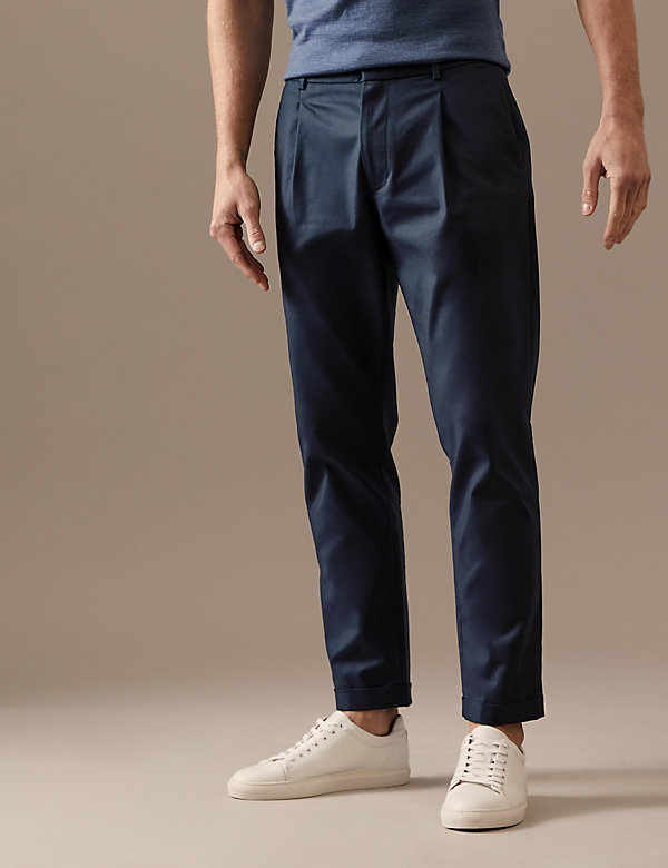 Tapered Fit Single Pleat Trousers - RS