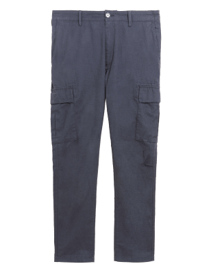 

M&S Collection Pantalón slim cargo antidesgarros 100 % algodónMens - Dark Grey, Dark Grey