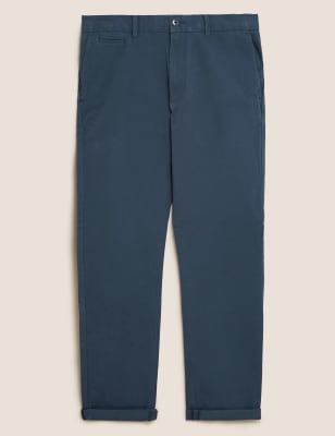 

Mens M&S Collection Regular Fit Organic Cotton Ultimate Chinos - Dark Airforce, Dark Airforce