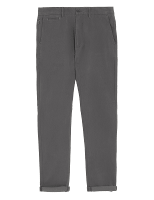 

Mens M&S Collection Regular Fit Organic Cotton Ultimate Chinos - Charcoal, Charcoal