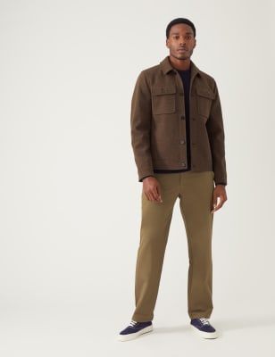 

Mens M&S Collection Regular Fit Ultimate Chino - Dark Bronze, Dark Bronze