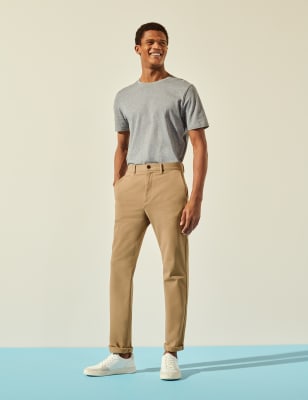 

Mens M&S Collection Slim Fit Ultimate Chinos - Light Bronze, Light Bronze