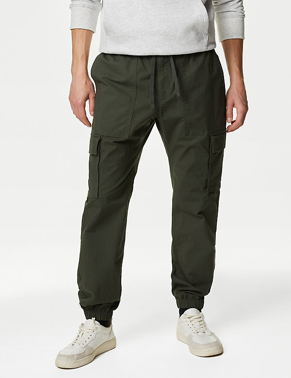 Elasticated Waist Ripstop Cargo Trousers - ID