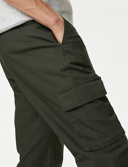 Elasticated Waist Ripstop Cargo Trousers