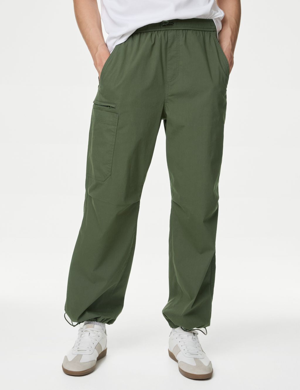 Loose Fit Parachute Cargo Trousers