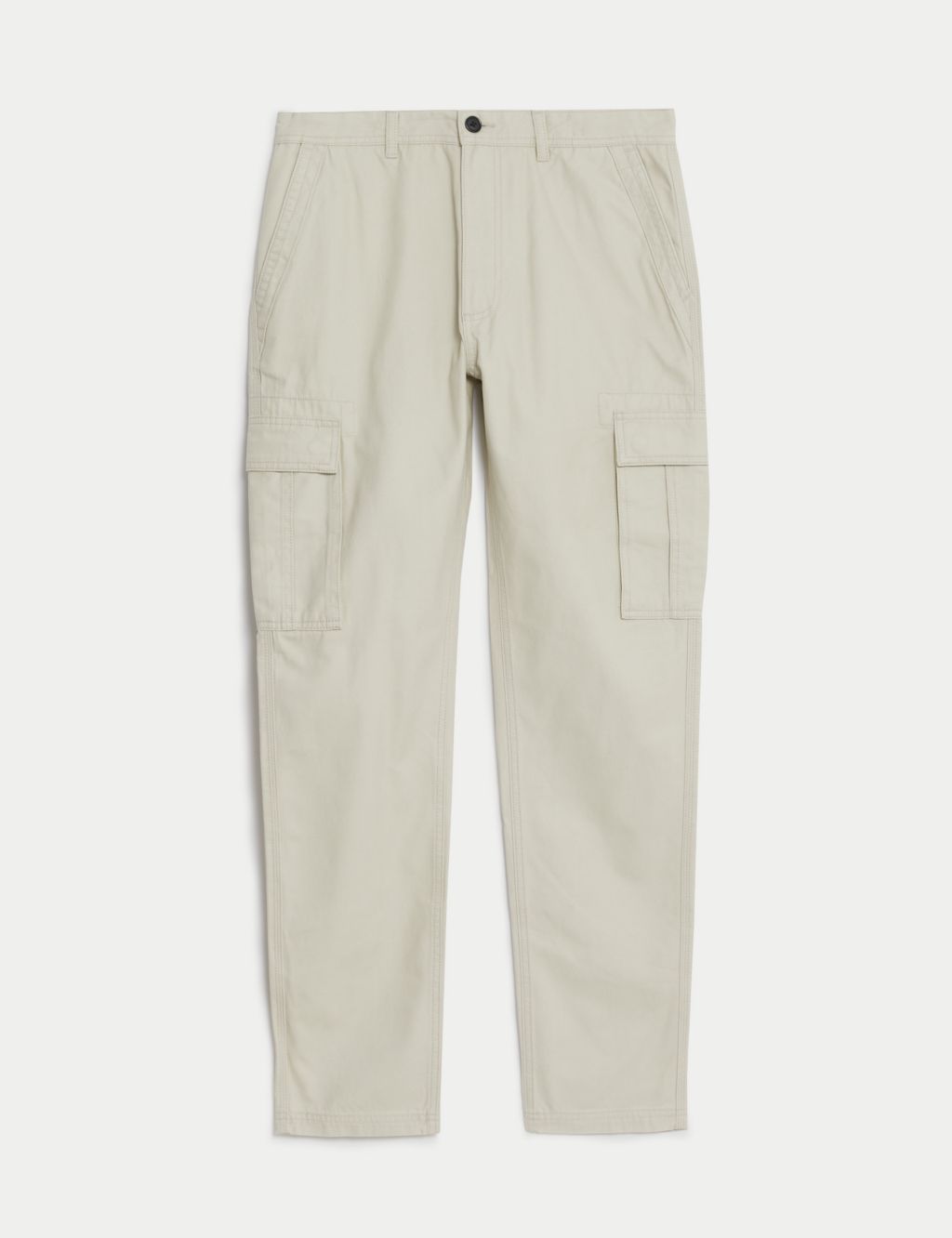 Tapered Fit Pure Cotton Cargo Trousers image 2