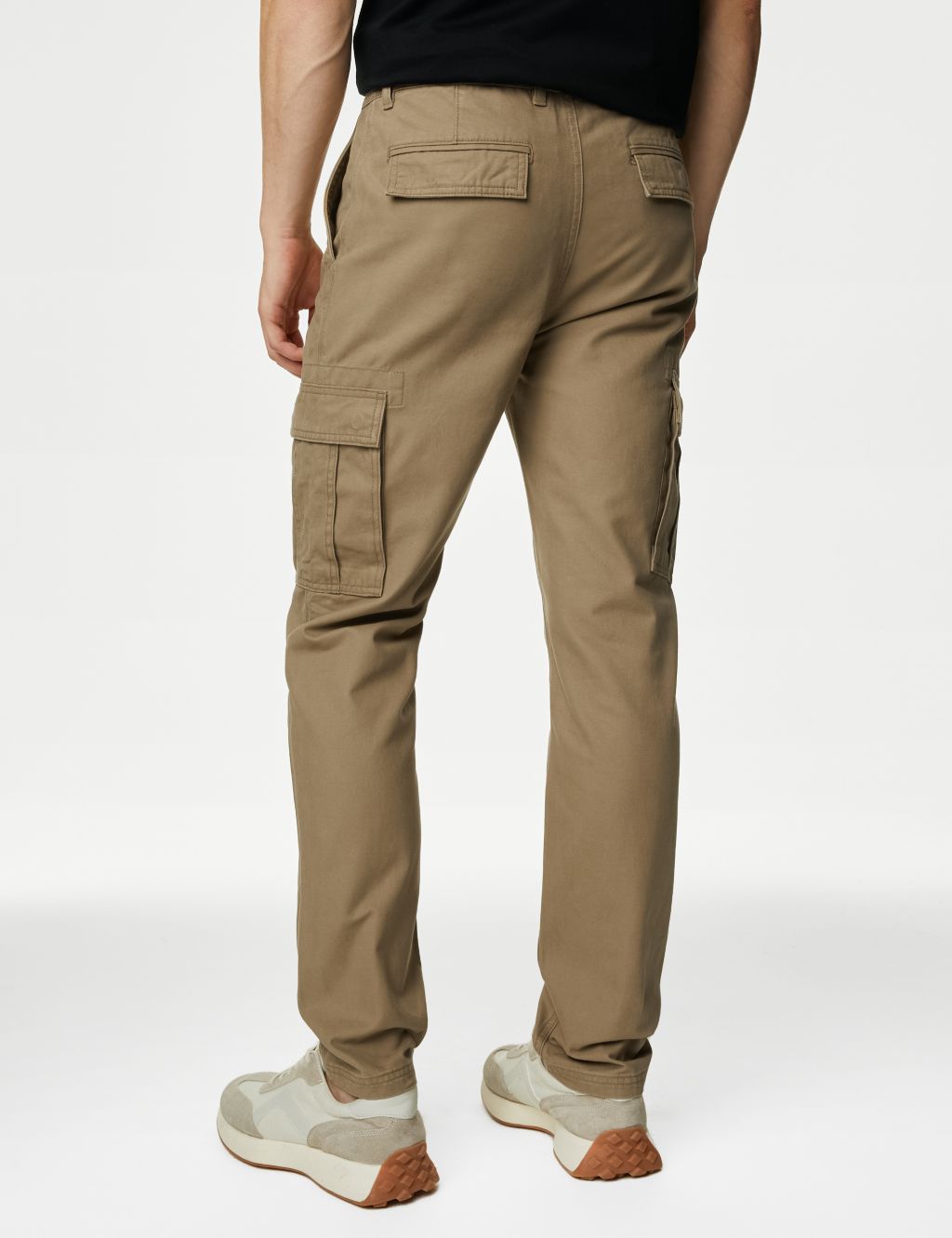 Tapered Fit Pure Cotton Cargo Trousers image 5