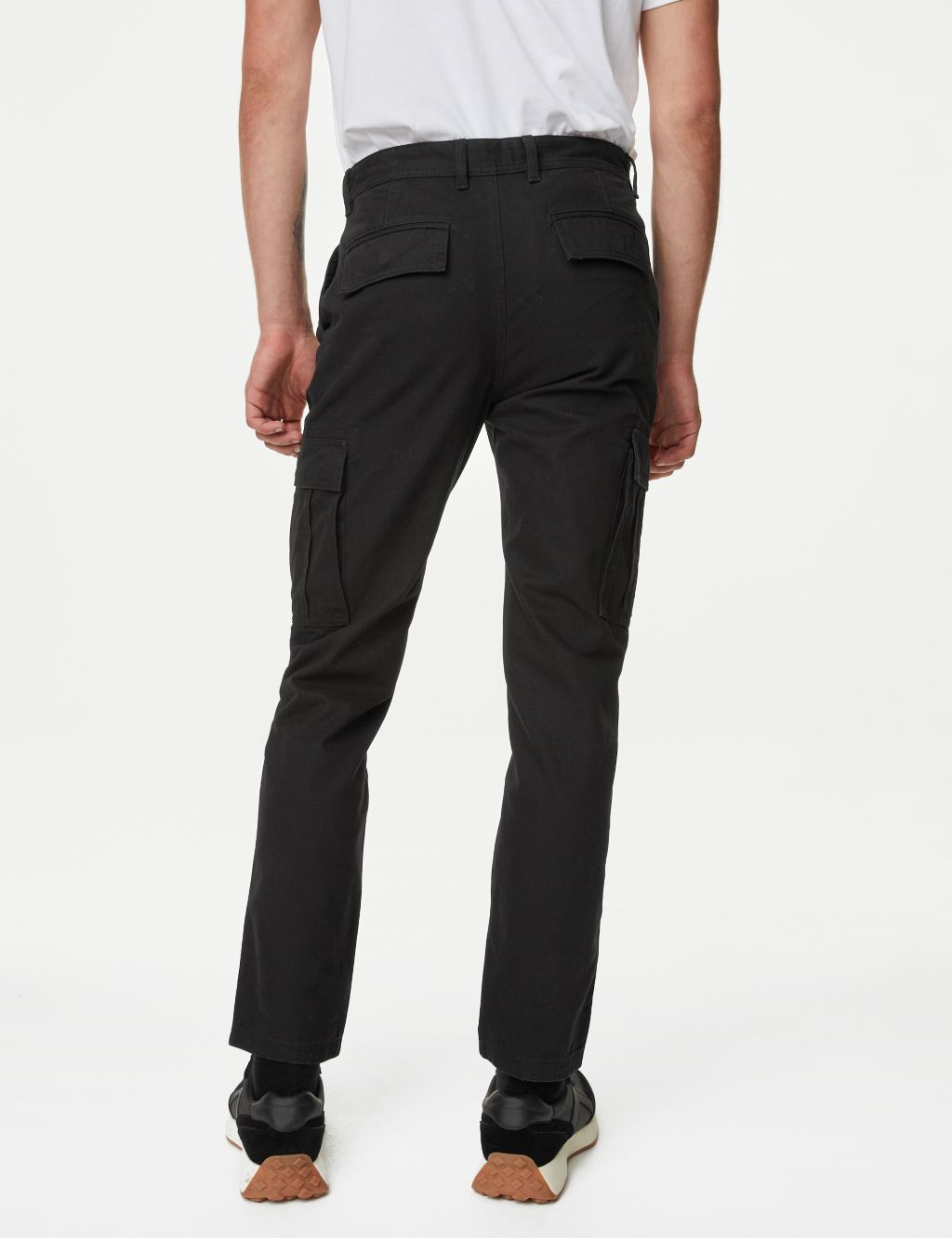 Tapered Fit Pure Cotton Cargo Trousers image 5
