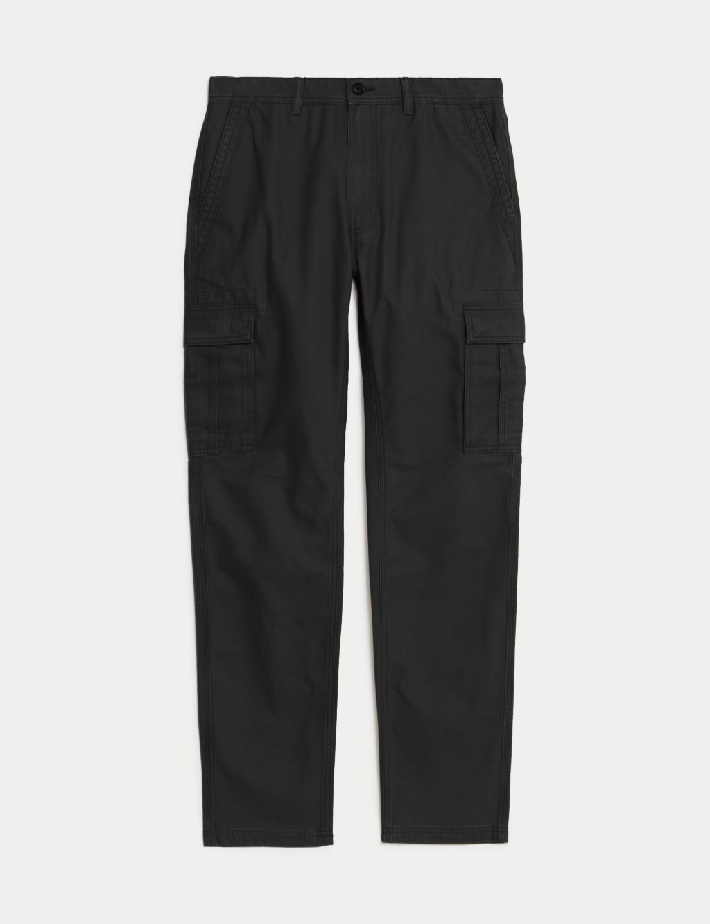 Tapered Fit Pure Cotton Cargo Trousers image 2