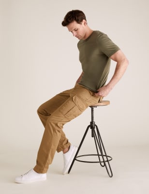  Pantalon cargo coupe droite 100 % coton biologique - Natural