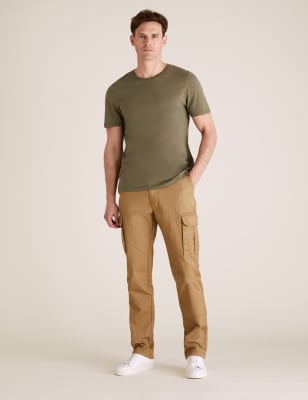 THE CARGO STRAIGHT TROUSERS - Ink blue