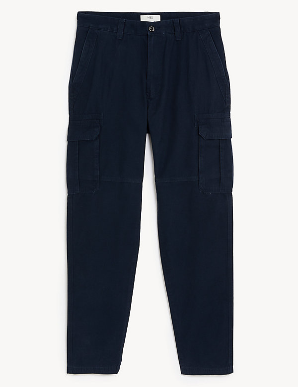 Pure Cotton Utility Cargo Trousers - GR