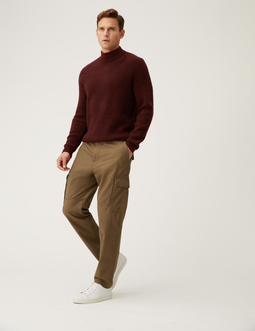 Pure Cotton Utility Cargo Trousers image 1