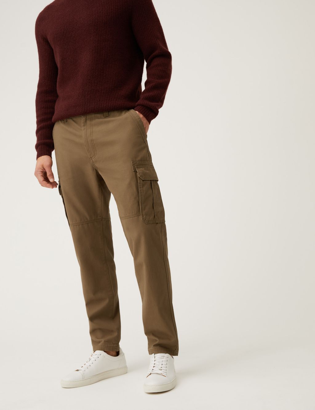 Pure Cotton Utility Cargo Trousers image 2