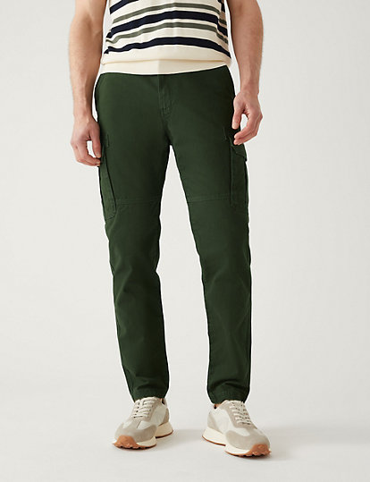 Pure Cotton Utility Cargo Trousers