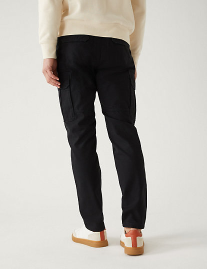 Pure Cotton Utility Cargo Trousers