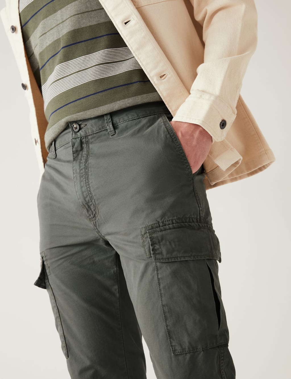 Slim Fit Lightweight Cargo Trousers image 4
