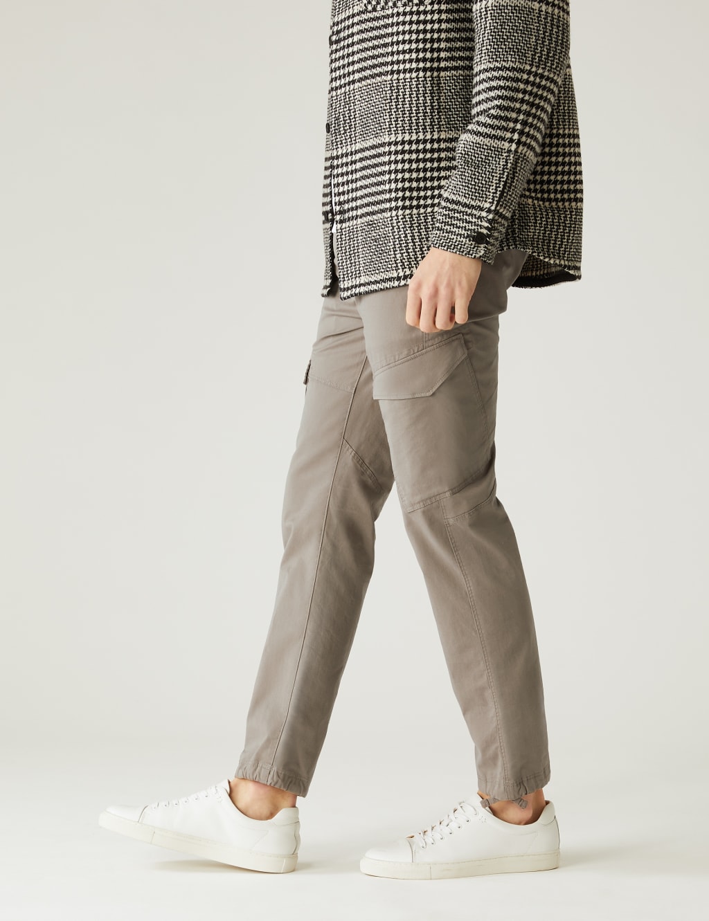 Slim Fit Elasticated Waist Cargo Trousers image 2