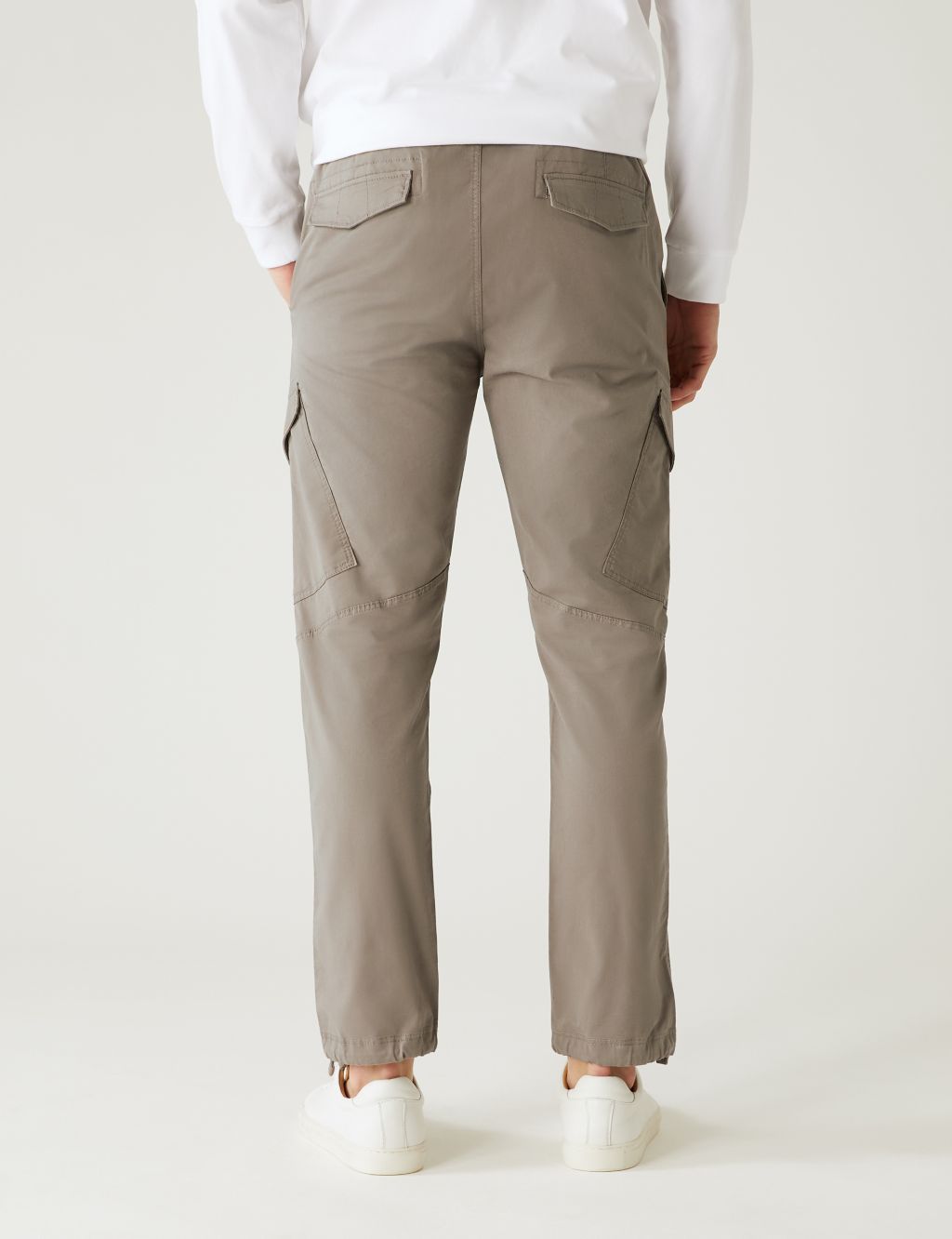 Slim Fit Elasticated Waist Cargo Trousers image 4