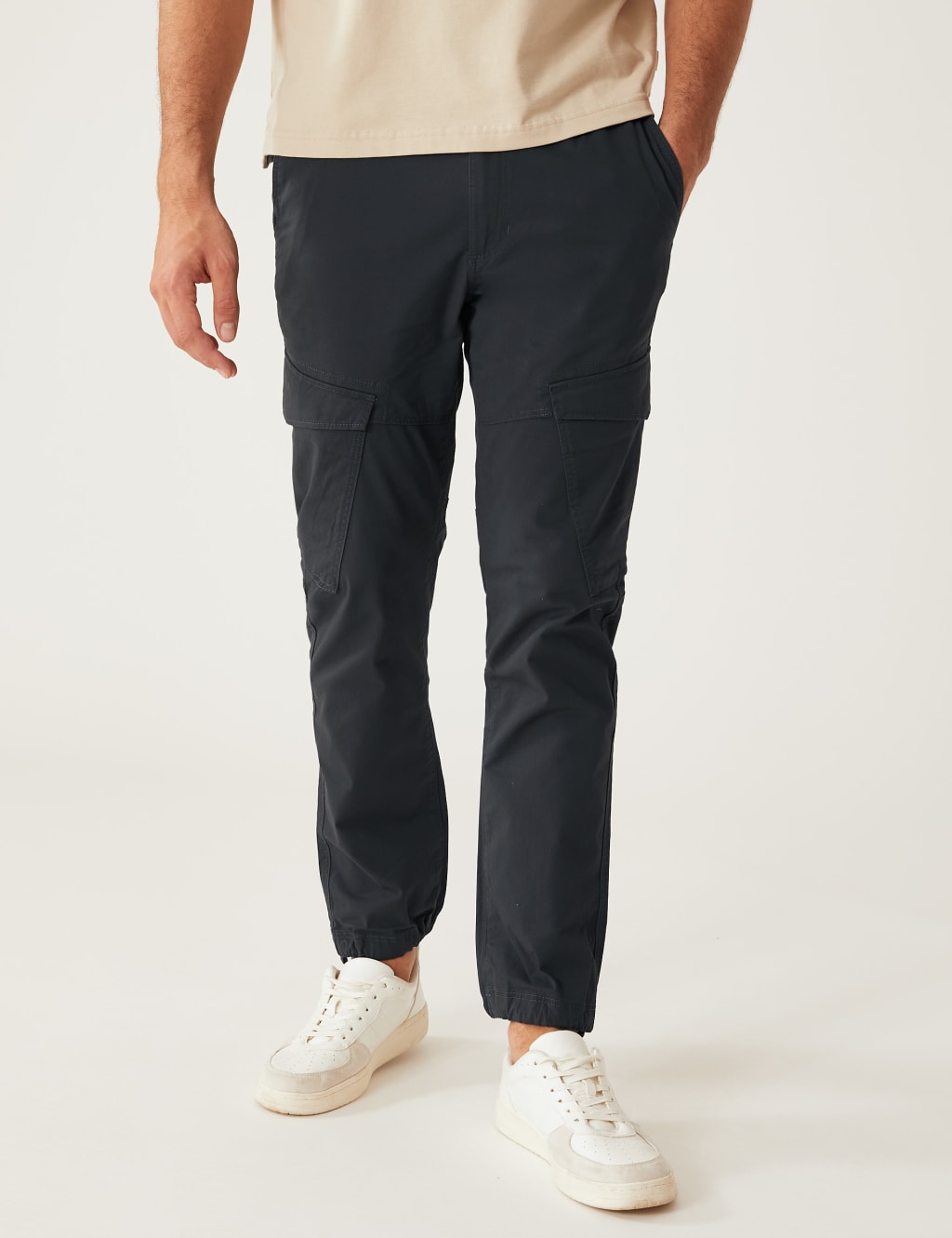 Slim Fit Elasticated Waist Cargo Trousers image 2