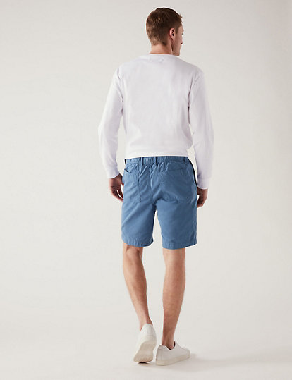 Pure Cotton Half Elasticated Waist Shorts