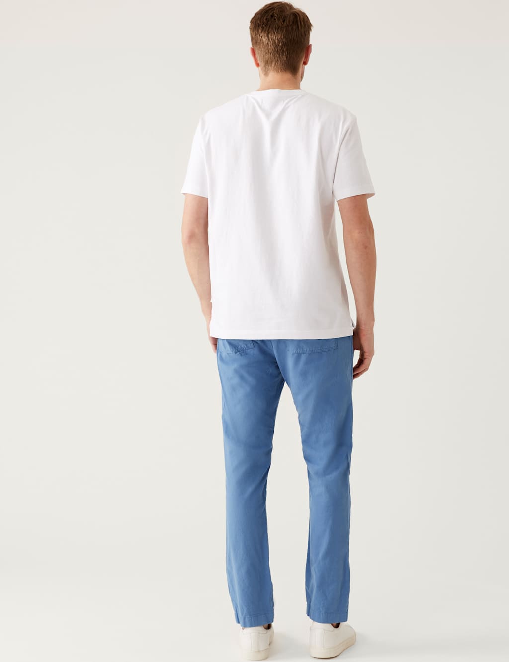 Slim Fit Half Elasticated Waist Trousers image 3