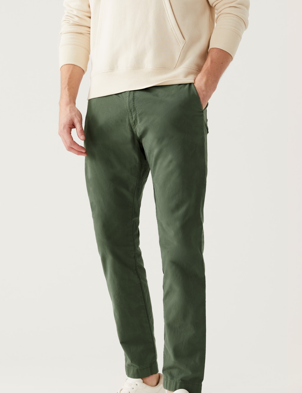 Slim Fit Half Elasticated Waist Trousers image 2