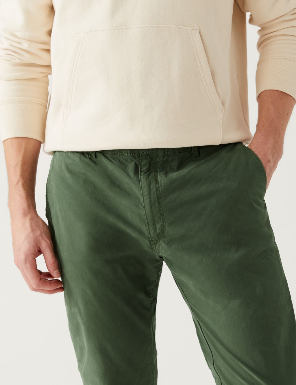 Slim Fit Half Elasticated Waist Trousers image 4