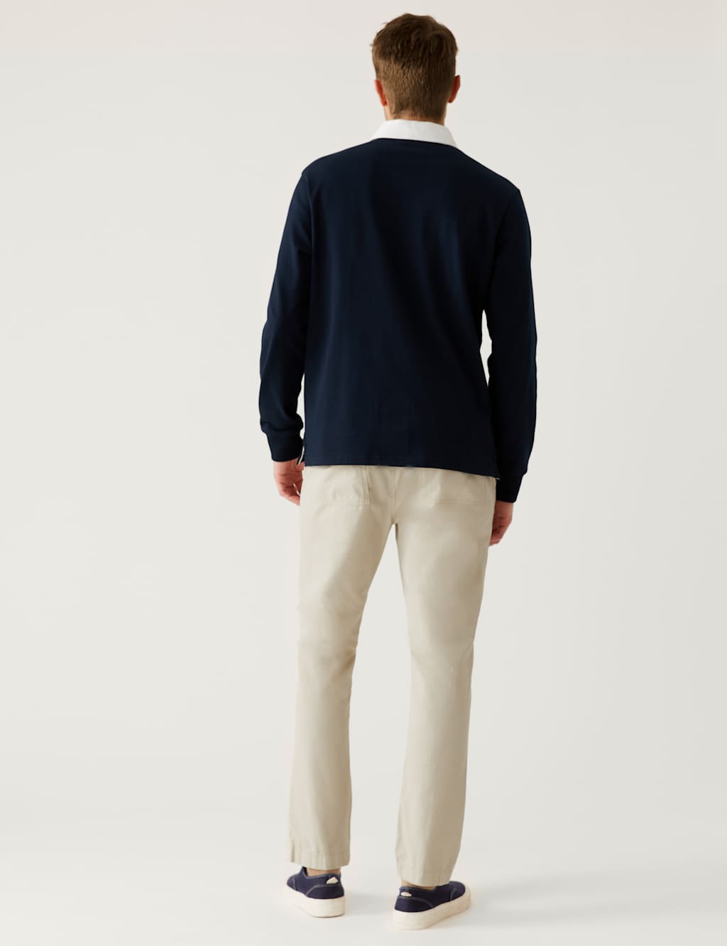 Slim Fit Half Elasticated Waist Trousers image 3