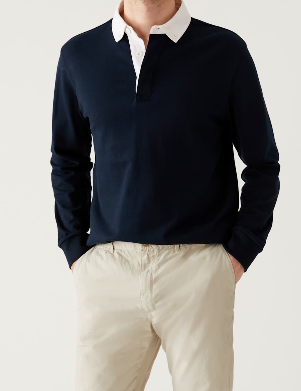 Slim Fit Half Elasticated Waist Trousers image 4