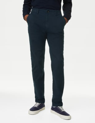 

Mens M&S Collection Slim Fit Carpenter Stretch Trousers - Navy, Navy