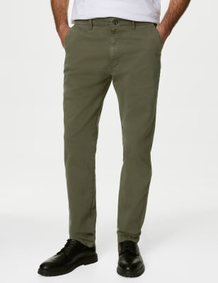 

Mens M&S Collection Slim Fit Carpenter Stretch Trousers - Khaki, Khaki