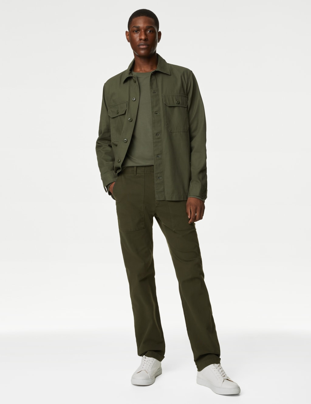 Straight Fit Utility Stretch Trousers image 3