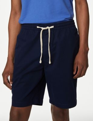 

Mens M&S Collection Pure Cotton Elasticated Waist Shorts - Navy, Navy