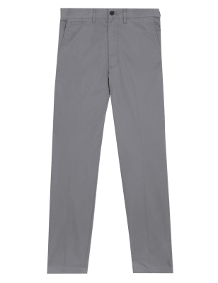 

Mens Blue Harbour Regular Fit Super Lightweight Chinos - Mid Grey, Mid Grey