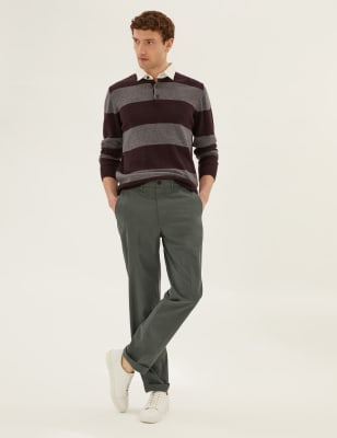 

Mens M&S Collection Regular Fit Super Lightweight Chinos - Green, Green