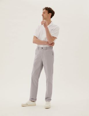 Mens Blue Harbour Chino ultra-léger coupe standard - Grey